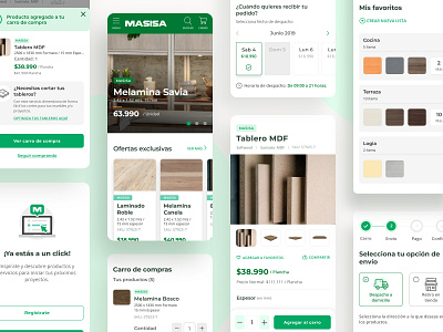 Mobile - Masisa Ecommerce checkout ecommerce furniture mobile pdp shop shopping cart stepper wood