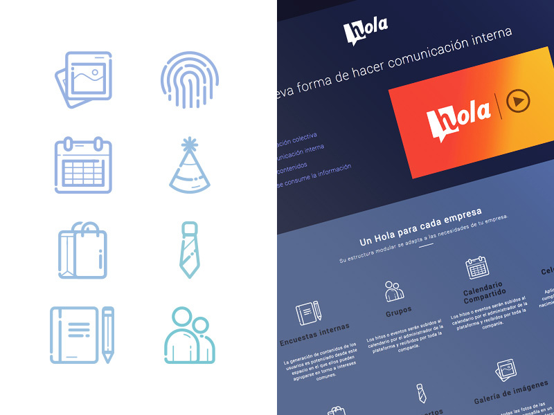 Hola icon website ui hola