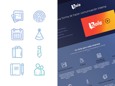 Hola hola icon ui website