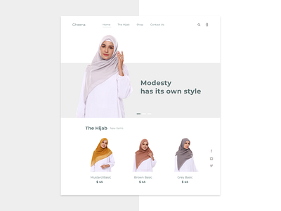 Modesty has its own style adobexd design ui ux web website design