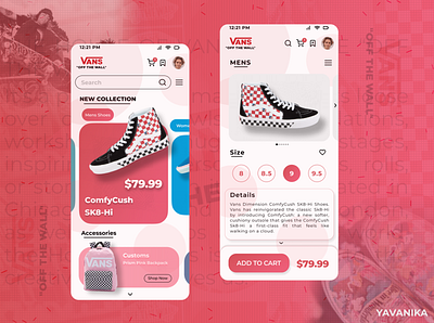 VANS SK8 Hi UI DESIGN app ui art colors design logo minimal shoes ui uidesign ux ux design vans vector