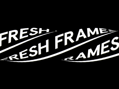 FreshFrames logo twisted typography
