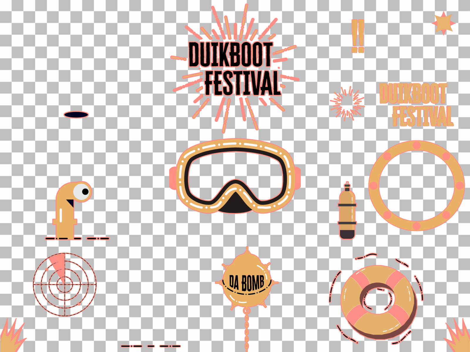 DuikBoot Festival animations dutch festival gif instagram instagram sticker navy socialmedia stickers submarine
