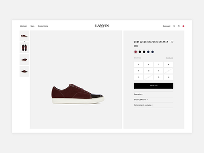 Product page hero - Lanvin - Design exploration