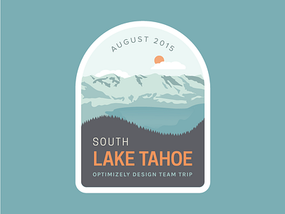Lake Tahoe badge illustration mountains patch retreat tahoe typography