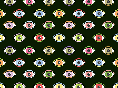 Human eyes seamless pattern eyes flat illustration pattern seamless