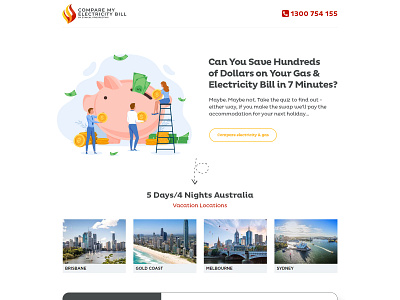 Electricity Bill Home Page Design design home page ui website design