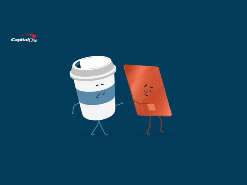 Coffee and Credit Card BFFs Gif animated gif animated gifs animation character animation coffee credit card design illustration motion design motion graphics sticker pack walkcycle