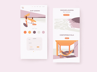 Web design for surf club