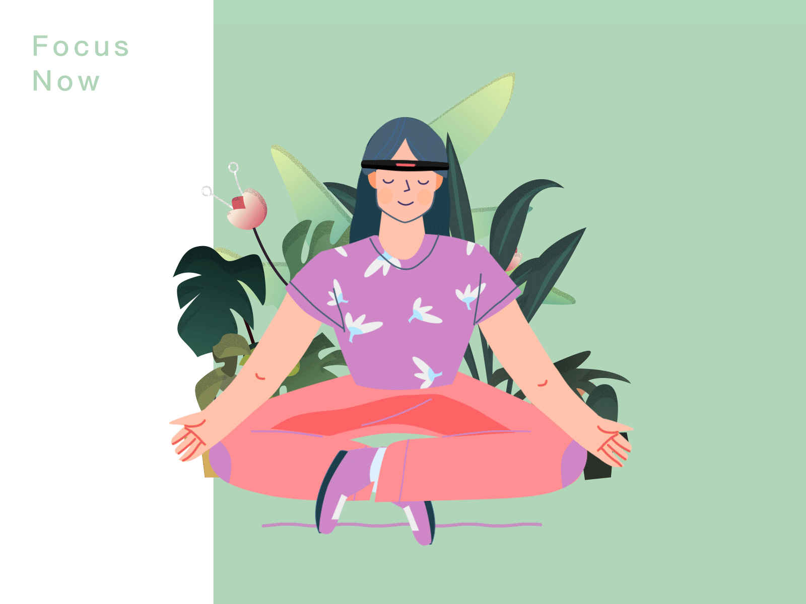 Meditation& Focus Training animation app design focus game desigm illustration meditation training app