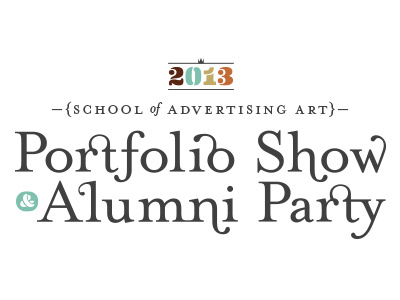 2013 saa Portfolio Show Invite Idea