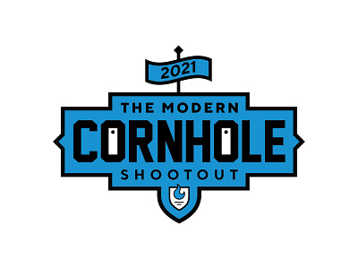 The Modern Cornhole Shootout 2021 bags blue boards corn cornhole hole logo shootout the modern