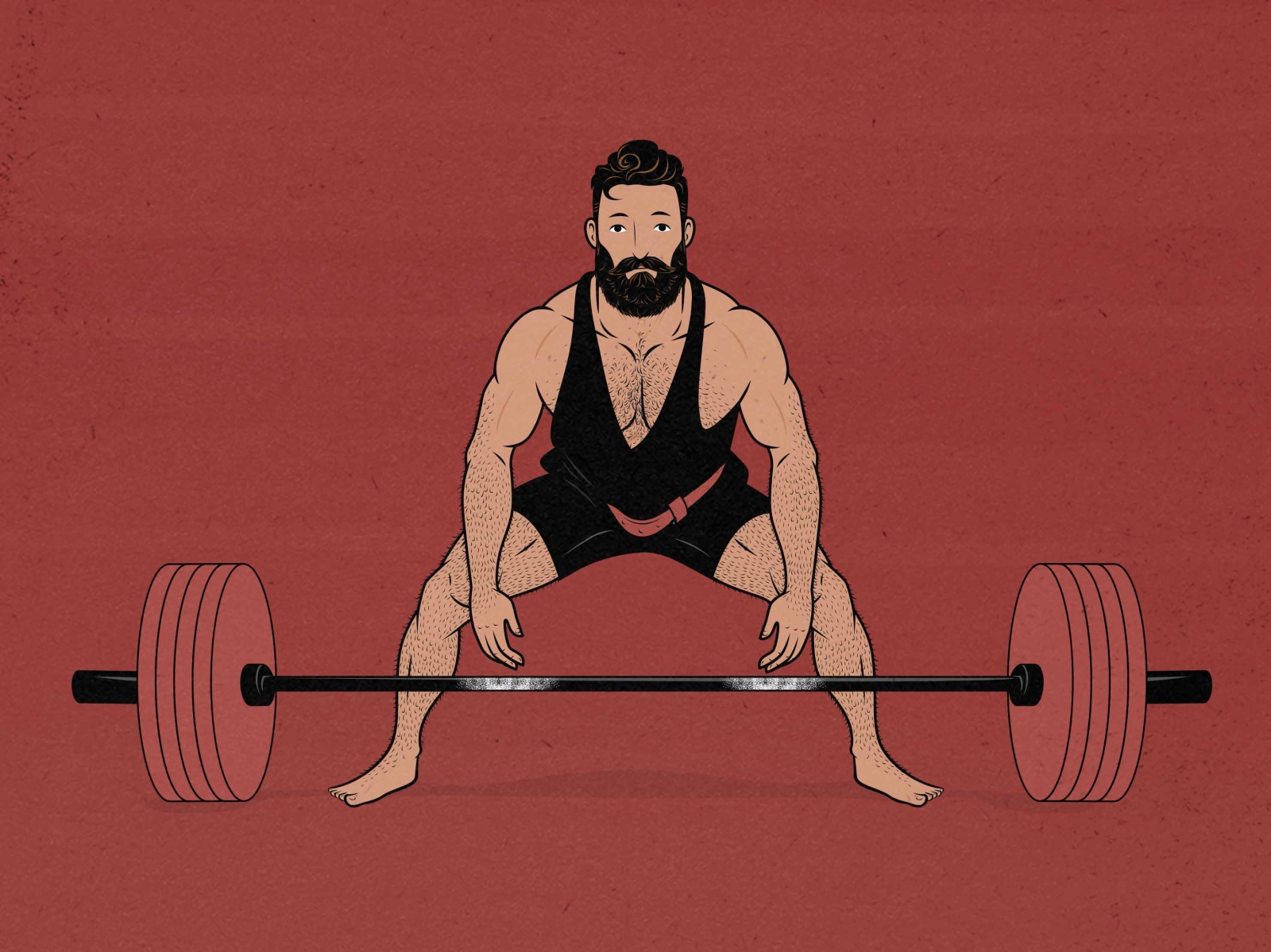 Man Doing Sumo Barbell Deadlifts Exercise. Flat Vector Illustration  Isolated On White Background Royalty Free SVG, Cliparts, Vectors, and Stock  Illustration. Image 173619584.