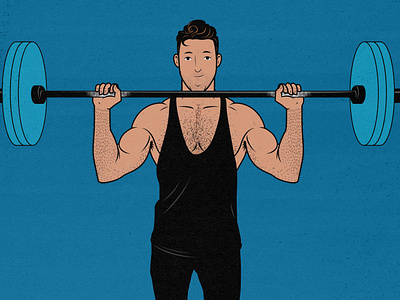 Man doing Sumo Barbell deadlifts exercise. Flat vector