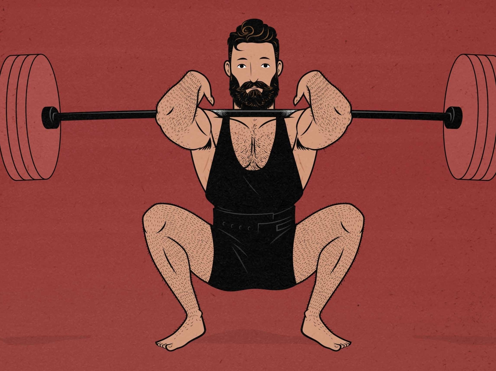 Dude Doing a Front Squat by Outlift on Dribbble