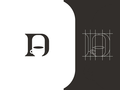 Dinar Coffee Logo brand brand identity branding branding agency branding design design design system flat illustration logo minimal vector visual identity