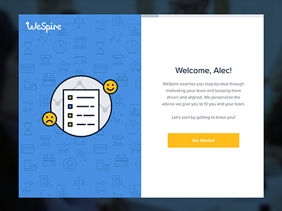 WeSpire - Onboarding desktop illustration onboarding