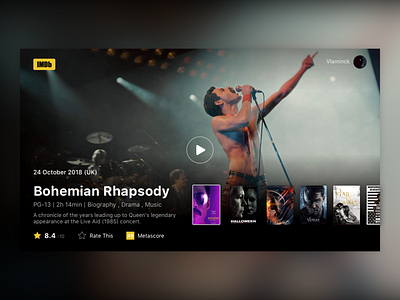 IMDB Concept | Widget app card concept design imdb movie ui widget