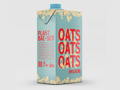 Oat Milk Packaging Mockup brand identity branding design food design food illustration for fun fun graphic design illustration illustrator packaging packaging mockup vegan