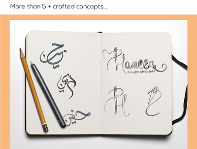 Haneen . hand craft branding calligraphy design hand drawn hand lettering handmade icon illustration logo sketches typography
