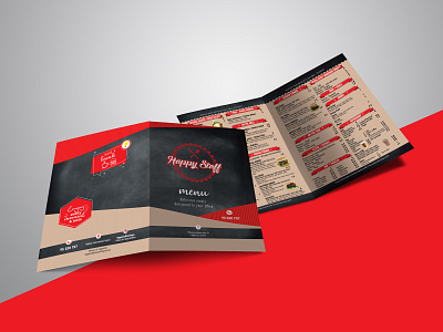 Happy Staff Canteens Menu airport menu bi fold canteen menu flyer menu design restaurant menu two fold