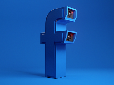 Facebook Is Watching You 3d c4d art facebook octane social media
