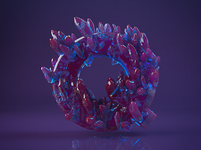 Q as Quartz 3d c4dart cinema4d creative design graphic octane octanerender