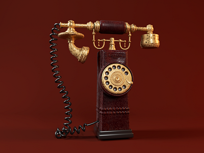 T as Telephone 3d c4dart cinema4d creative design graphic octanerender