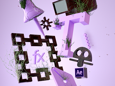 After Effect never die after effect cc aftereffects cinema4d creative design graphic octanerender purple