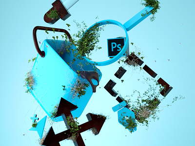 Photoshop never die cinema4d creative design graphic illustration octanerender photoshop