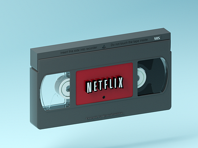 Netfliiiix 3d 3d art cinema4d creative design graphic k7 netflix octanerender vhs