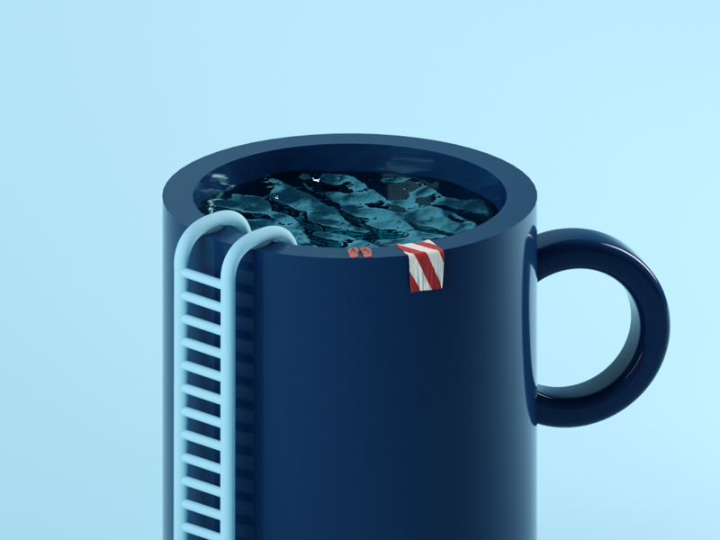 POOL MUG pool mug c4d art 3d octane