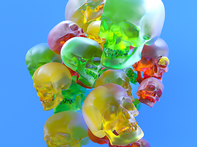 Skull Candy skull candy c4d art 3d octane