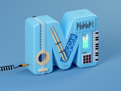 MUSIC music octane c4d art 3d