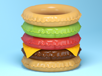 Inflate Burger inflate burger octane c4d