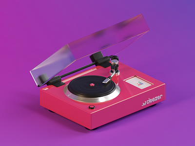 Deezer Turntable deezer octane c4d art 3d digital