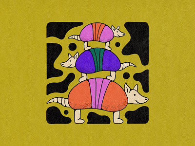 inktober day 15 – armadillo animal armadillo colorful cute design digital art drawing halloween illustration illustrator inktober procreate