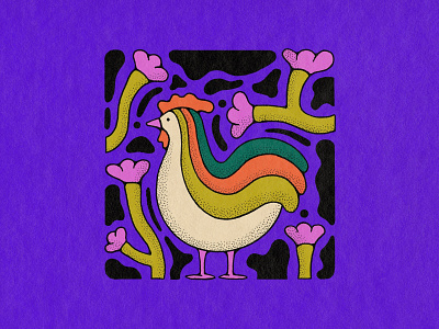inktober day 16 – fowl colorful cute design digital art drawing fowl halloween hen illustration inktober procreate rooster