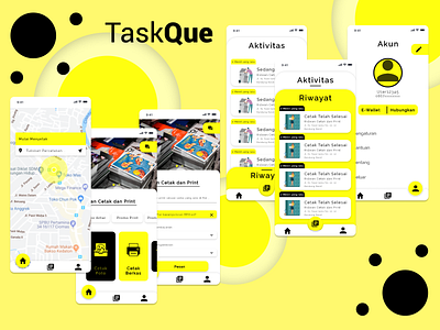 TaskQue App app design mobile mobile app mobile app design mobile ui mobile ux printing app ui ui design user experience user experience design user interface user interface design ux ux design