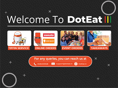 DotEat - Welcome Banner for a Food Company banner design food restaurant