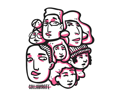 Collaborate Illustration africa afro collaborate collage illustrator joburg johannesburg portrait south africa vector