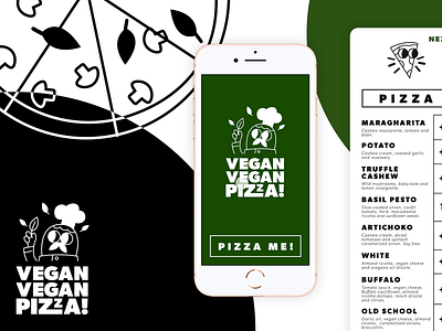 UI Vegan Pizza App + Brand app beer design illustration joburg johannesburg logo menu mobile pizza salads ui ui design uidesign vegan