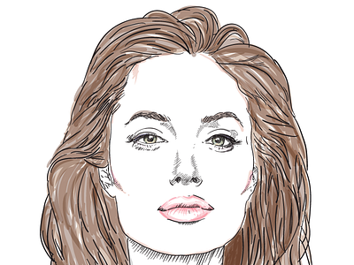 Angelina Jolie art celeb design famous illustration portrait star women