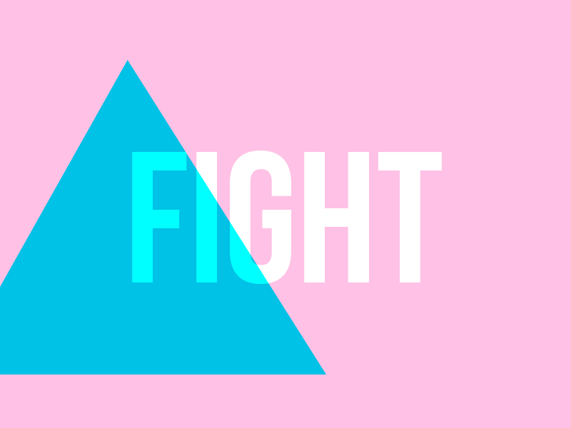 Fight colour complimentary fight gif shapes type