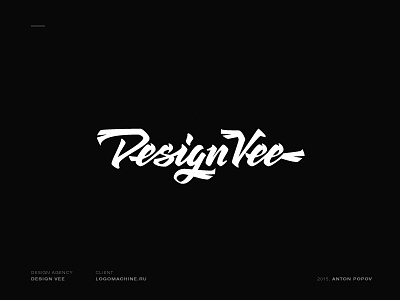 Design Vee lettering logo logomachine