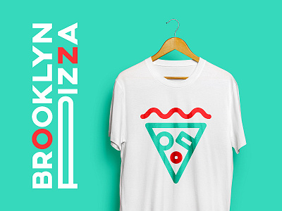 Brooklyn Pizza concept identity logo pizza type