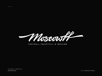 Moscowff football freestyle lettering logo moscow