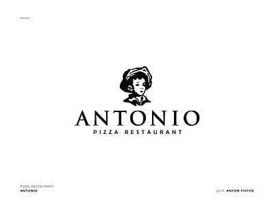 Antonio logo mark pizza restaurant