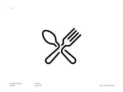 Fork & spoon icon cafe canteen fork icon line logo spoon