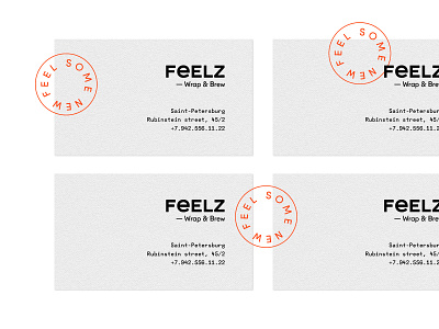 Feelz cards business cafe card food identity stamp street